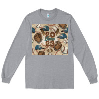 Heather Grey Baseball senior Long Sleeve Tee - NancyCooperArtShop