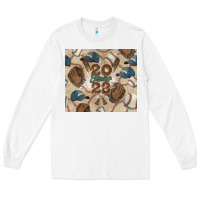White Baseball senior Long Sleeve Tee - NancyCooperArtShop