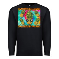 Black summer pineapple Premium Sweatshirt - BarkalooDesign