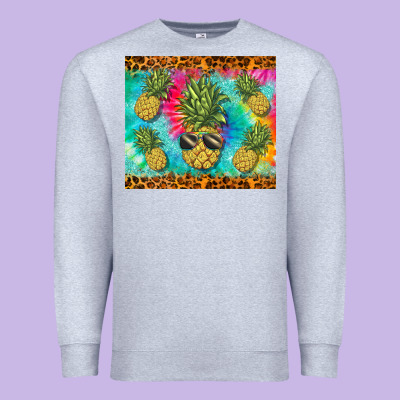 Summer Pineapple Premium Sweatshirt Designed By Barkaloodesign
