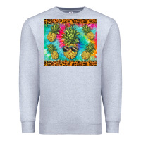 Heather Grey summer pineapple Premium Sweatshirt - BarkalooDesign