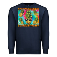 Navy summer pineapple Premium Sweatshirt - BarkalooDesign