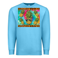 Ocean Blue summer pineapple Premium Sweatshirt - BarkalooDesign