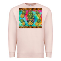 Pale Pink summer pineapple Premium Sweatshirt - BarkalooDesign