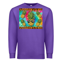 Purple summer pineapple Premium Sweatshirt - BarkalooDesign
