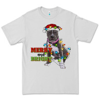 Dove Grey merry and bright pitbull Premium Tee - RanaPortraitStore