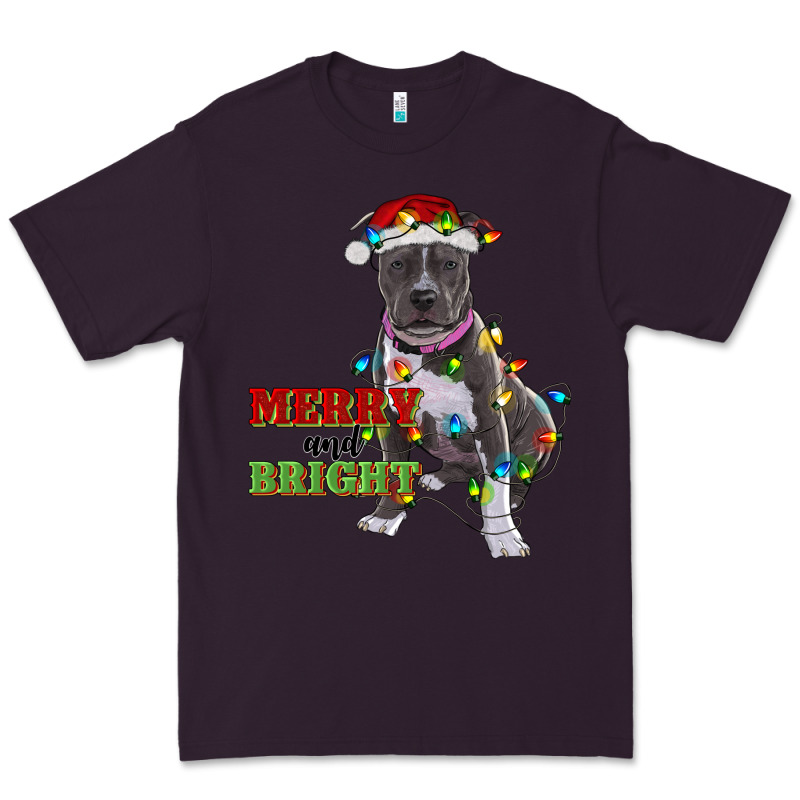 Merry And Bright Pitbull Premium Tee by RanaPortraitStore | Teevron