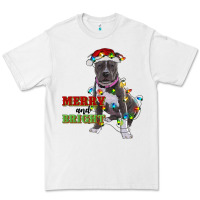 White merry and bright pitbull Premium Tee - RanaPortraitStore