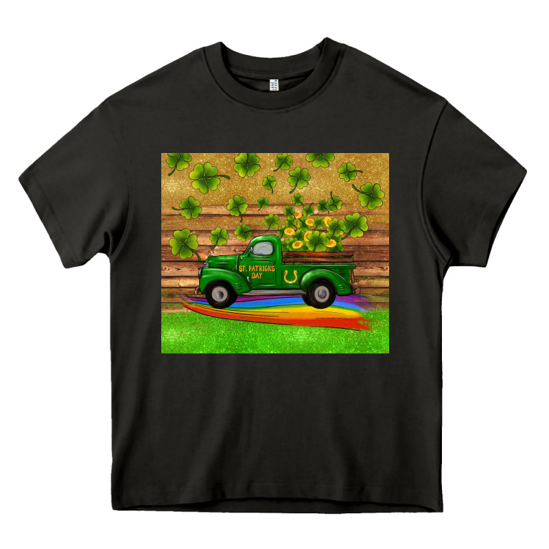 St Patricks Day Truck Shamrock With Rainbow Tumbler Heavy Core Tee by RanaPortraitStore | Teevron