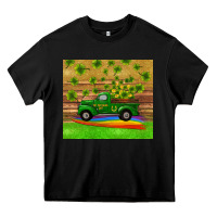 Black st patricks day truck shamrock with rainbow tumbler Heavy Core Tee - RanaPortraitStore