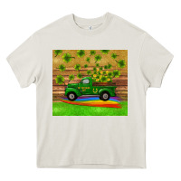 Cream st patricks day truck shamrock with rainbow tumbler Heavy Core Tee - RanaPortraitStore