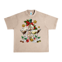 French Oak Christmas martini  and martini bottle Urban Heavy Tee - AdoDesignShop