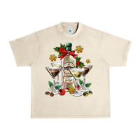 Sandshell Christmas martini  and martini bottle Urban Heavy Tee - AdoDesignShop