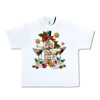 White Christmas martini  and martini bottle Urban Heavy Tee - AdoDesignShop