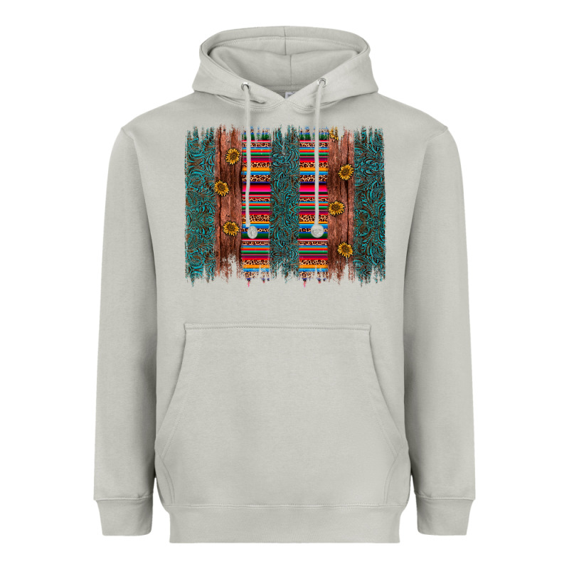 Sunflower Serape Brush Stroke Heavyweight Hoodie by Artiststas | Teevron