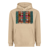 Mushroom sunflower serape brush stroke Heavyweight Hoodie - Artiststas