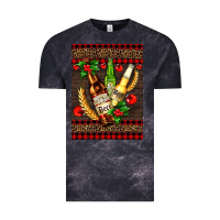 Cloud Black beer bottles with mistletoe Vintage Tee - AdoDesignShop
