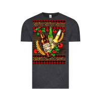 Vintage Black beer bottles with mistletoe Vintage Tee - AdoDesignShop