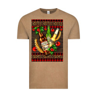 Vintage Coffee beer bottles with mistletoe Vintage Tee - AdoDesignShop