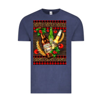 Vintage Denim beer bottles with mistletoe Vintage Tee - AdoDesignShop