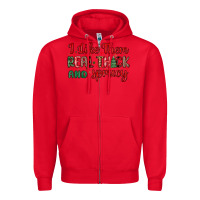 Red i like them real thick and sprucy Zipper Hoodie - MaliasSmallBusiness