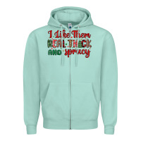 Seafoam i like them real thick and sprucy Zipper Hoodie - MaliasSmallBusiness