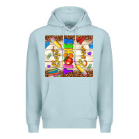 Blue Mist best teacher ever Premium Hoodie - NancyCooperArtShop