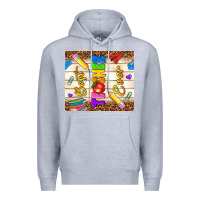Heather Grey best teacher ever Premium Hoodie - NancyCooperArtShop