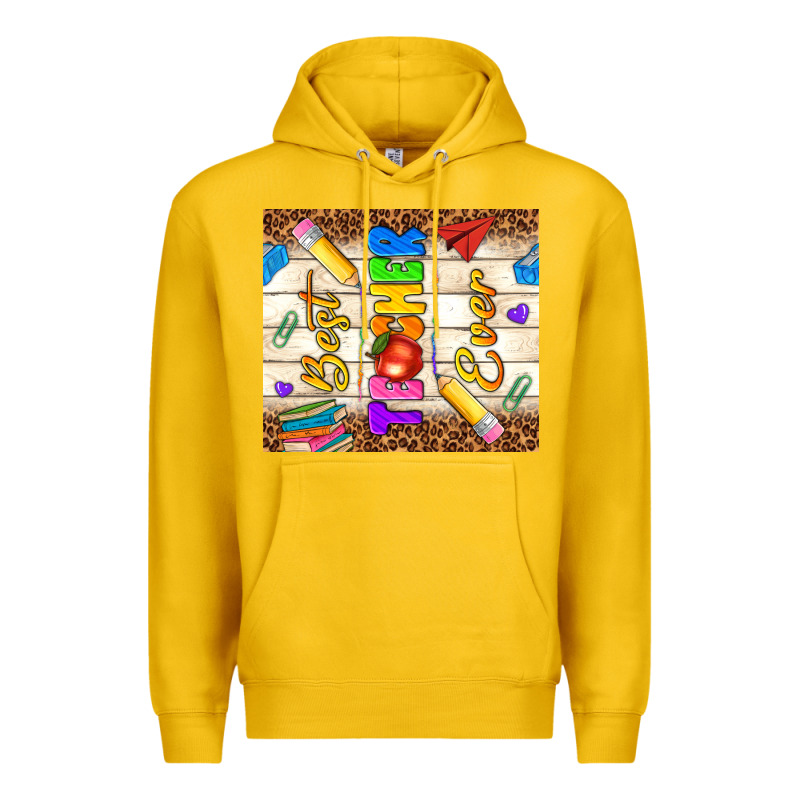 Best Teacher Ever Premium Hoodie by NancyCooperArtShop | Teevron