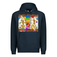 Navy best teacher ever Premium Hoodie - NancyCooperArtShop