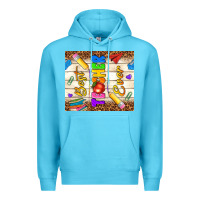 Ocean Blue best teacher ever Premium Hoodie - NancyCooperArtShop