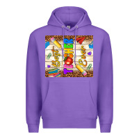 Purple best teacher ever Premium Hoodie - NancyCooperArtShop