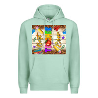 Seafoam best teacher ever Premium Hoodie - NancyCooperArtShop