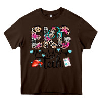Chocolate Brown ekg tech Heavy Core Tee - Zillion Design Studio