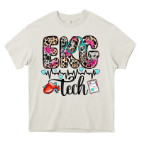 Cream ekg tech Heavy Core Tee - Zillion Design Studio