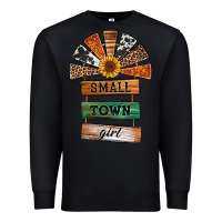 Black small town girl western windmill wooden boards Premium Sweatshirt - Jasminsmagicworld