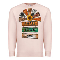 Pale Pink small town girl western windmill wooden boards Premium Sweatshirt - Jasminsmagicworld