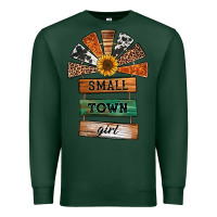 Sports Green small town girl western windmill wooden boards Premium Sweatshirt - Jasminsmagicworld
