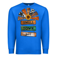 True Royal small town girl western windmill wooden boards Premium Sweatshirt - Jasminsmagicworld