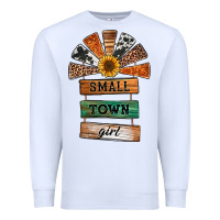 White small town girl western windmill wooden boards Premium Sweatshirt - Jasminsmagicworld
