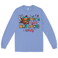 Colony Blue just a girl who loves cows Long Sleeve Tee - JahusDesignShop