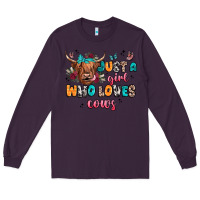 Plum just a girl who loves cows Long Sleeve Tee - JahusDesignShop