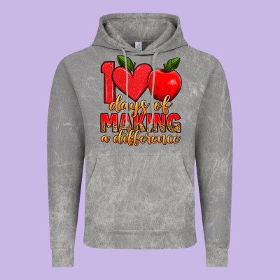 100 Days Of Making A Difference Vintage Hoodie Designed By Artiststas