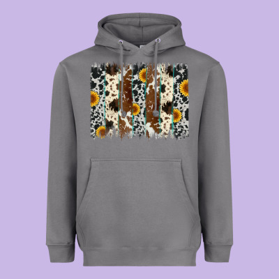 Sunflower Cowhide Brush Stroke Heavyweight Hoodie Designed By Artiststas