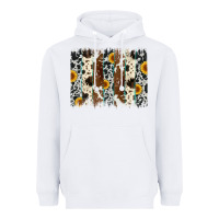 White sunflower cowhide brush stroke Heavyweight Hoodie - Artiststas