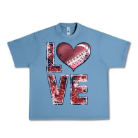 Pebble Blue football love Urban Heavy Tee - JahusDesignShop