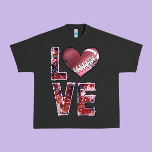 Football Love Urban Heavy Tee Designed By Jahusdesignshop