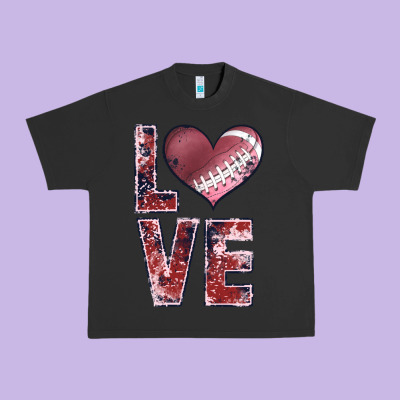 Football Love Urban Heavy Tee Designed By Jahusdesignshop