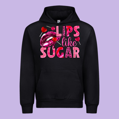 Lips Like Sugar Valentine's Day Urban Hoodie Designed By Howdyjamesfarm