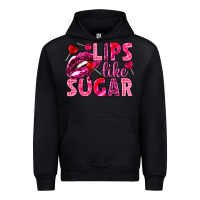 Black Lips like sugar Valentine's Day Urban Hoodie - HowdyJamesFarm